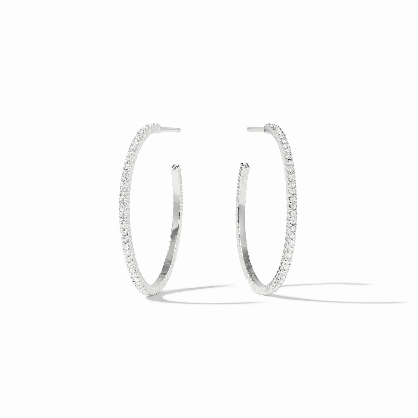 Windsor Hoop Cubic Zirconia Medium - Silver