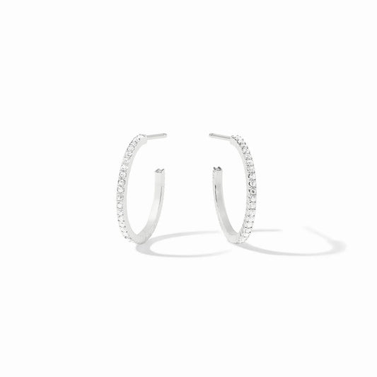Windsor Hoop Cubic Zirconia Small - Silver