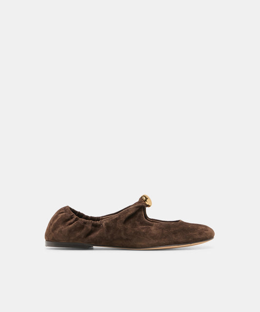 Cornel Flats DK Brown Leather