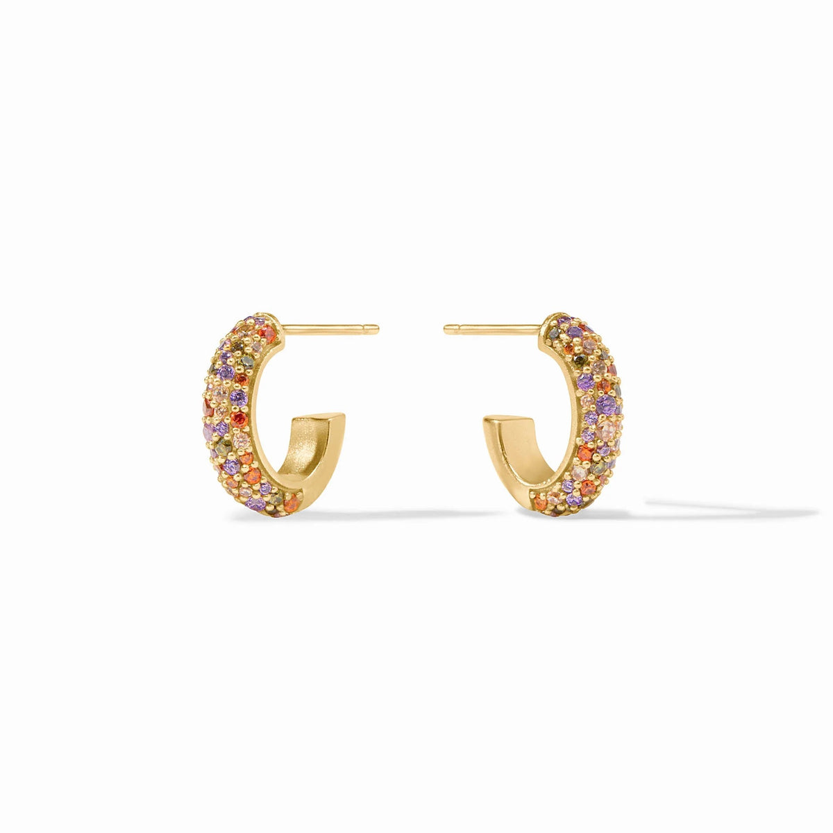 Stardust Hoop Gold Muti Stone Julie Vos