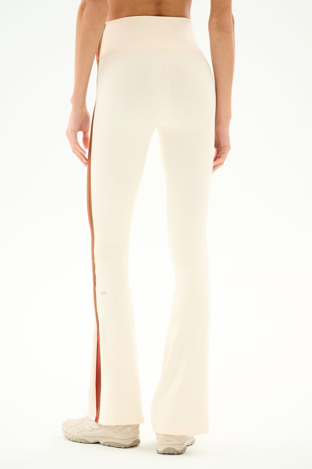 Raquel High Waist Supplex Flare 30 Cream/Terracotta