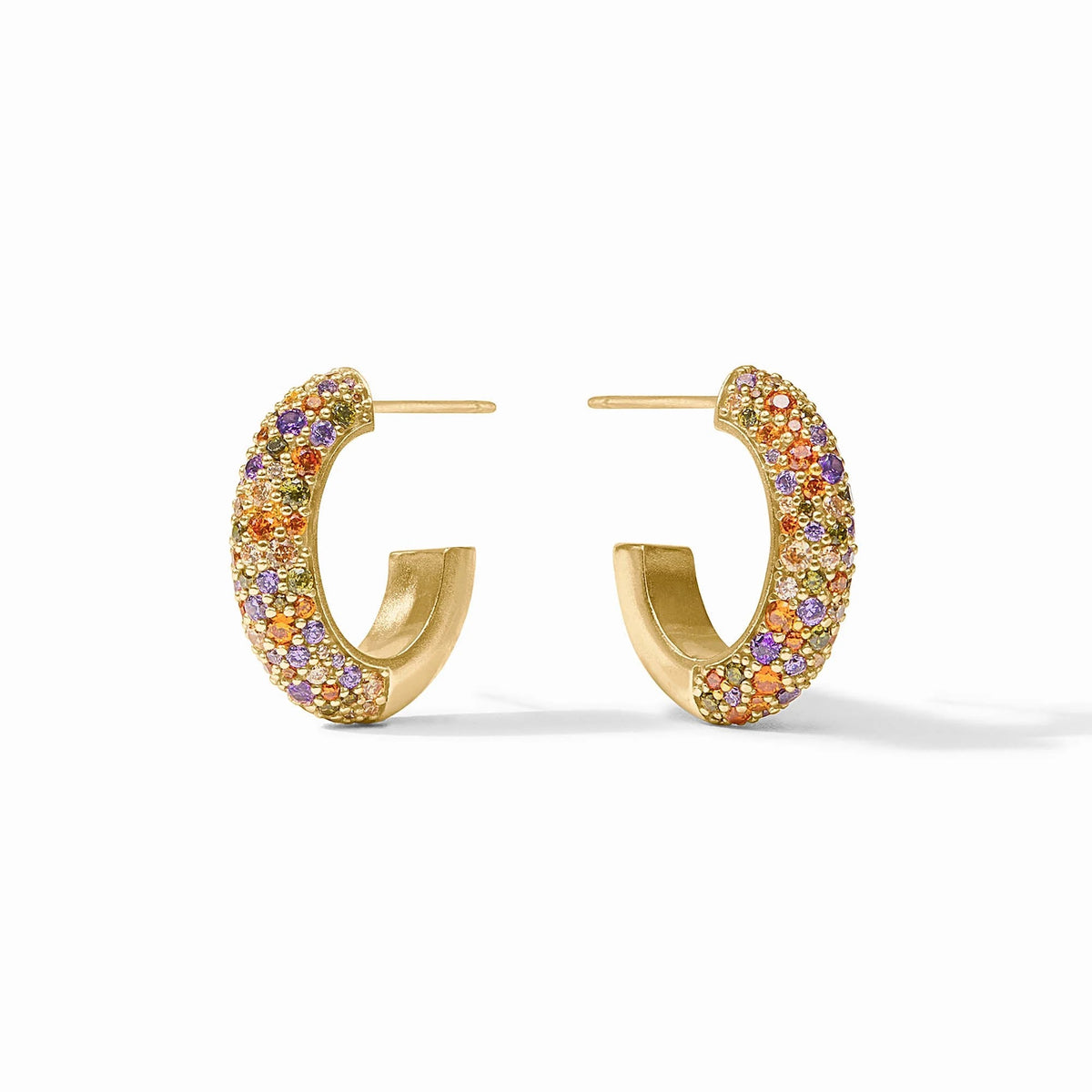 Stardust Hoop Gold Muti Stone Julie Vos