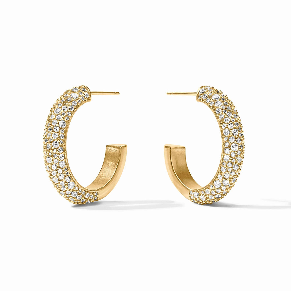 Stardust Hoop Gold Cubic Zirconia Julie Vos
