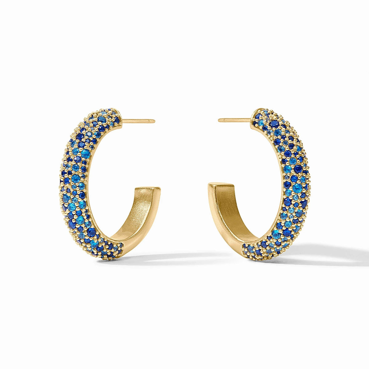 Stardust Hoop Gold Sapphire Blue Julie Vos