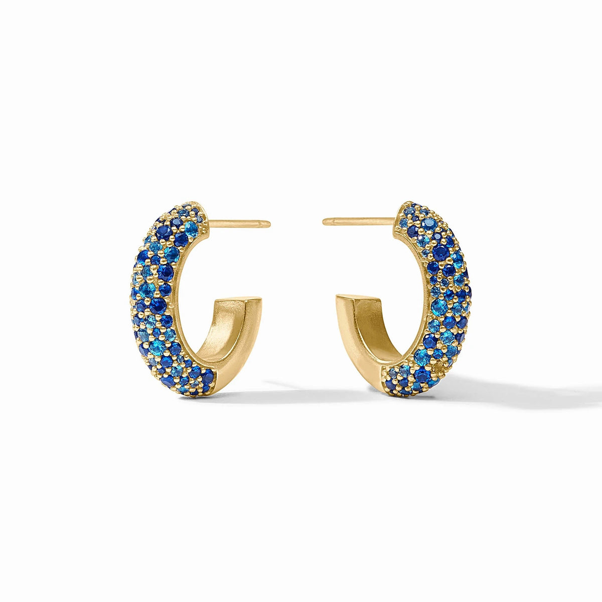 Stardust Hoop Gold Sapphire Blue Julie Vos