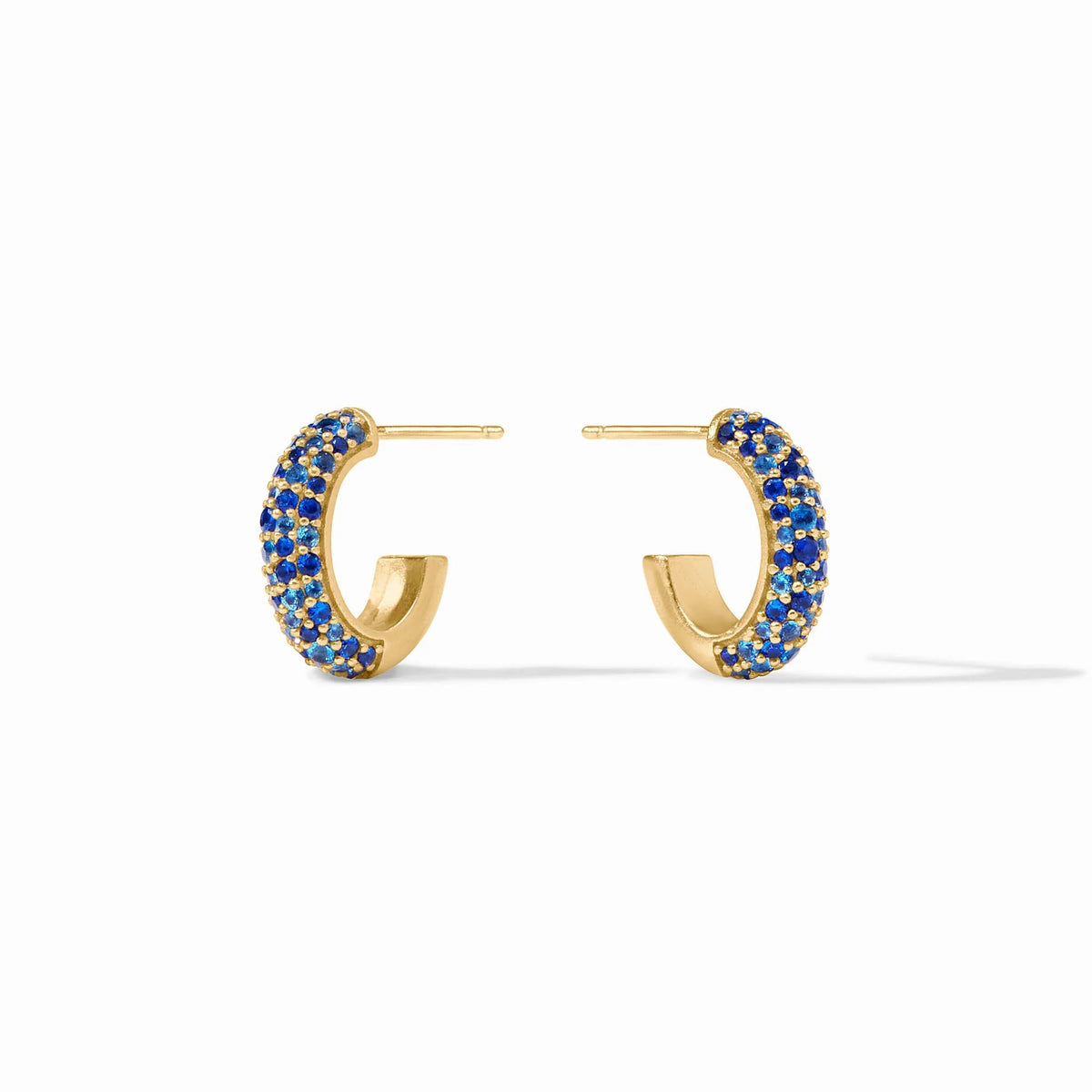 Stardust Hoop Gold Sapphire Blue Julie Vos