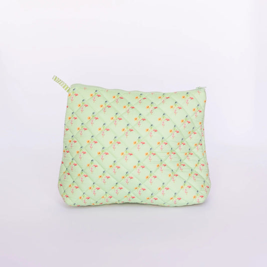 Large Green Multi Cosmetic Bag