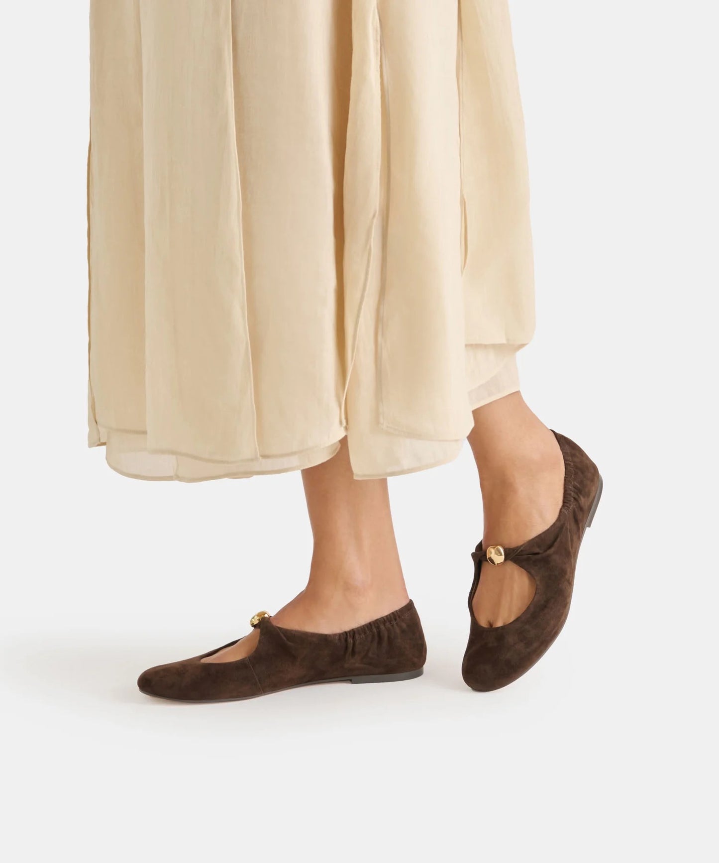 Cornel Flats DK Brown Leather