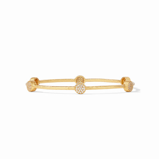 Milano Luxe Bangle - Gold - Pave Cubic Zirconia Julie Vos