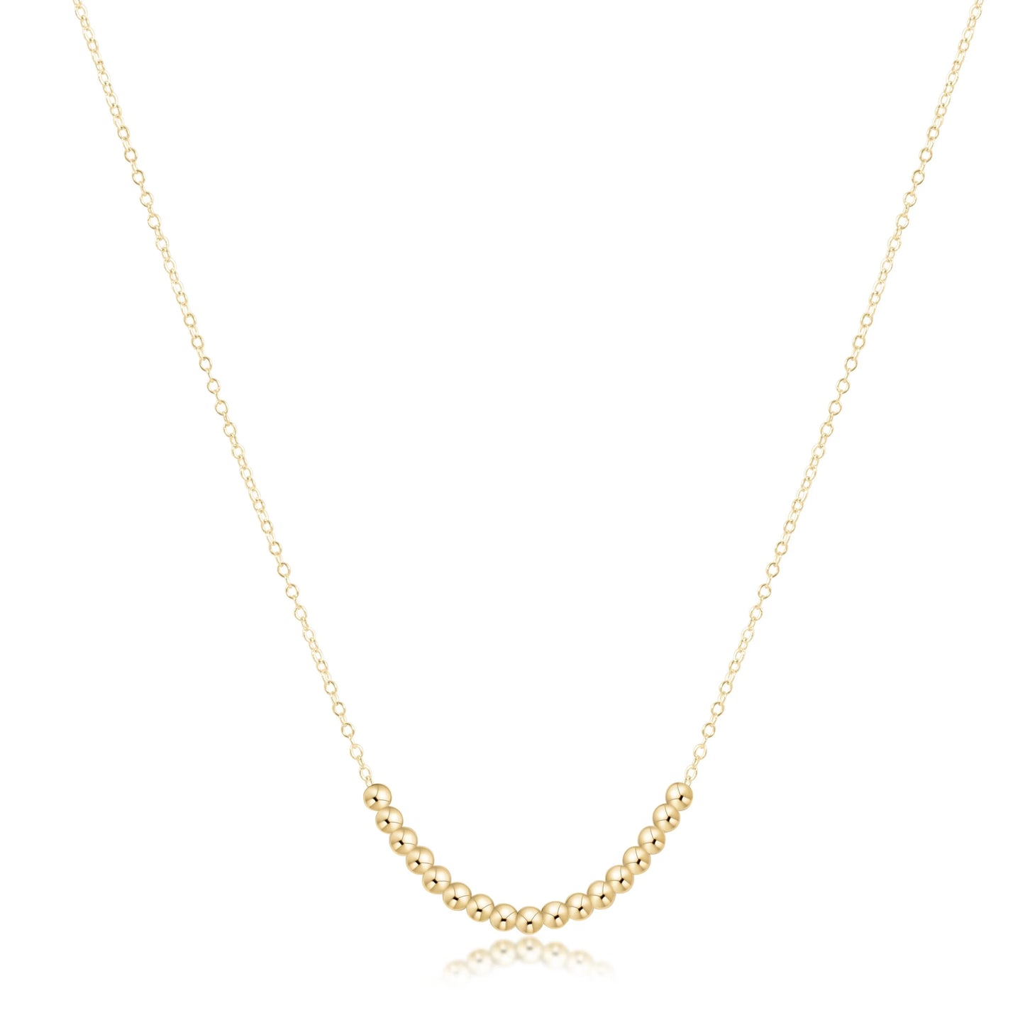 16™ Necklace Gold - Beaded Bliss Small Gold