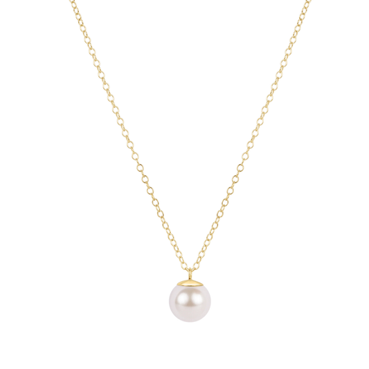 16" Necklace Gold - Classic Gold 8mm Charm