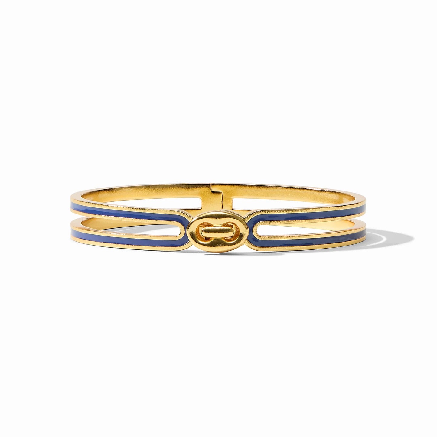 Laguna Enamel Hinge Bangle - Gold & Enamel - Julie Vos