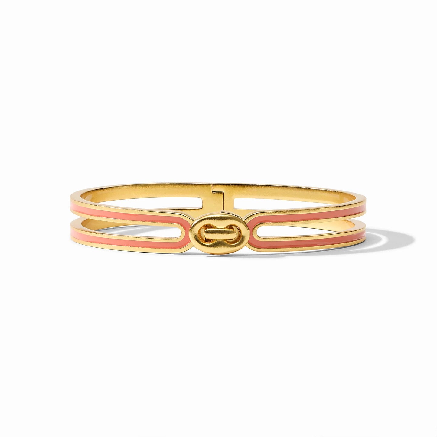 Laguna Enamel Hinge Bangle - Gold & Enamel - Julie Vos