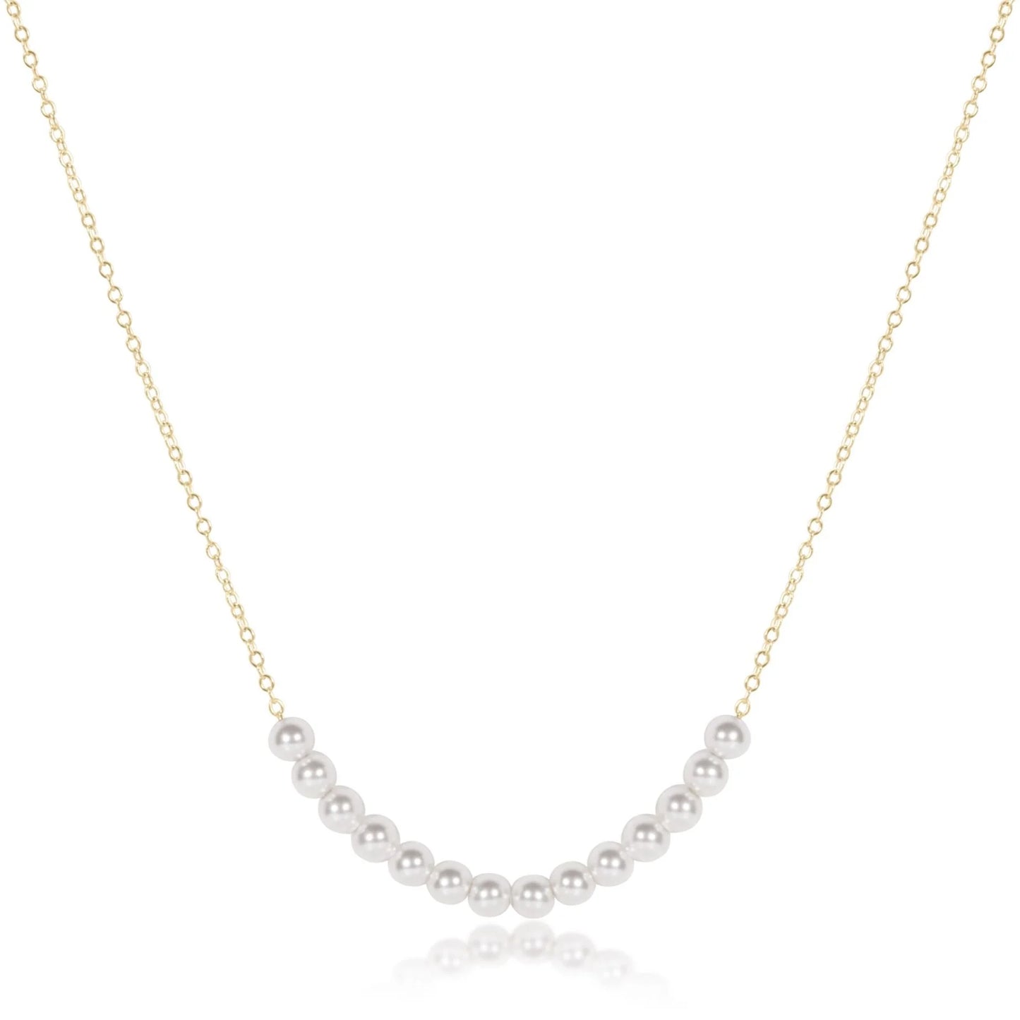 16" necklace gold - beaded bliss pearl