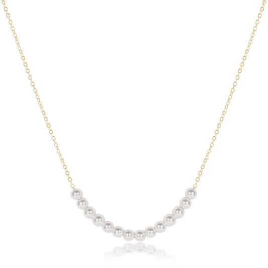 16" necklace gold - beaded bliss pearl