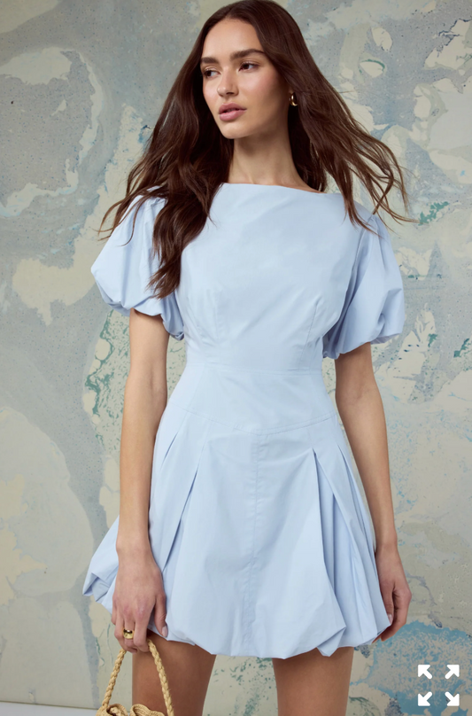 Lt Blue Kattie Mini Dress