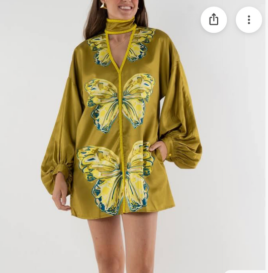 Sasha Mini - Clouded Yellow Dress