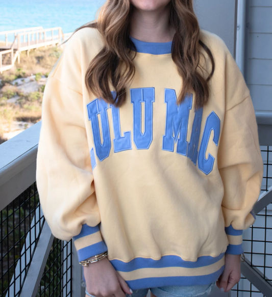 Lulu Mac Butter Yellow Social Society Sweatshirt