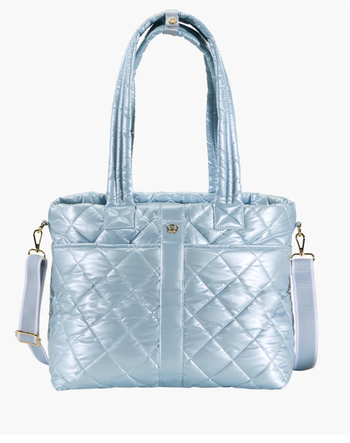 Maxed Out Wanderlust Tote Sky Blue Metallic