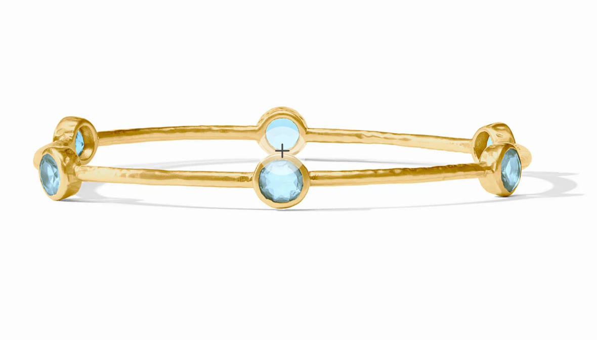 Milano Luxe Bangle Chalcedony Blue