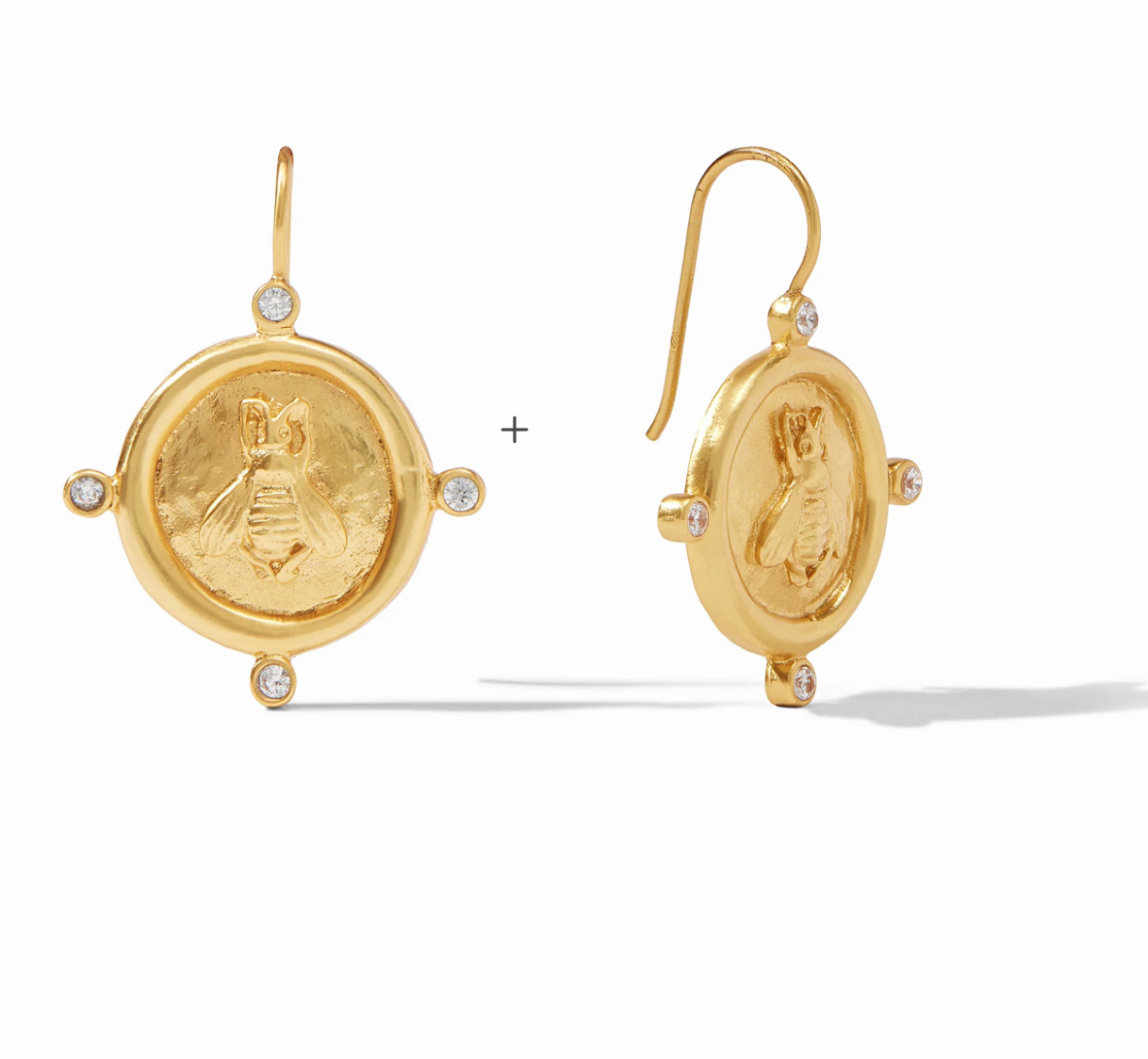 Bee Cameo Earring - Gold