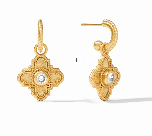 Theodora Hoop & Charm Earring - Gold