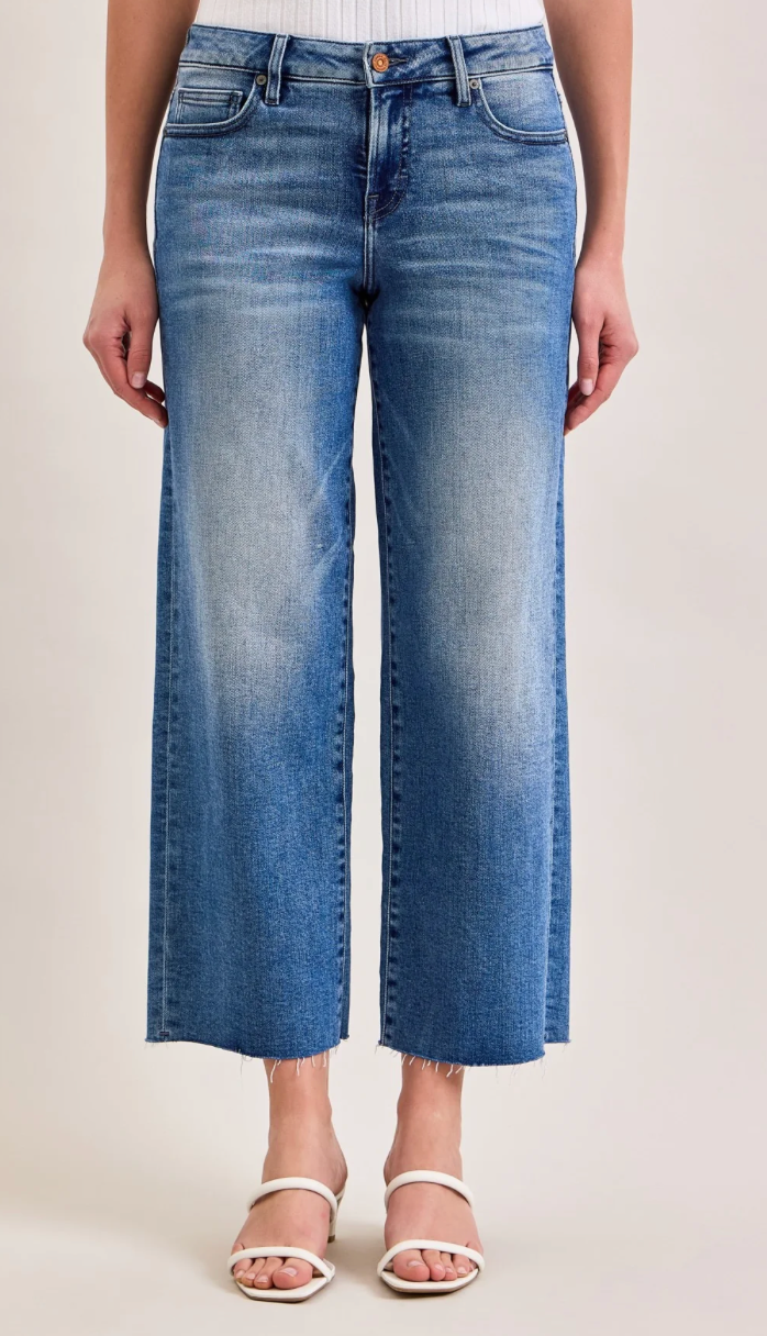 Medium Wash Mid Rise Petite Dad Jean