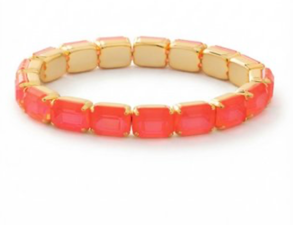7 Inch Easton Emerald Cut Stretch Bracelet - Sorrelli Jewelry