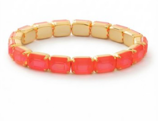7 Inch Easton Emerald Cut Stretch Bracelet - Sorrelli Jewelry