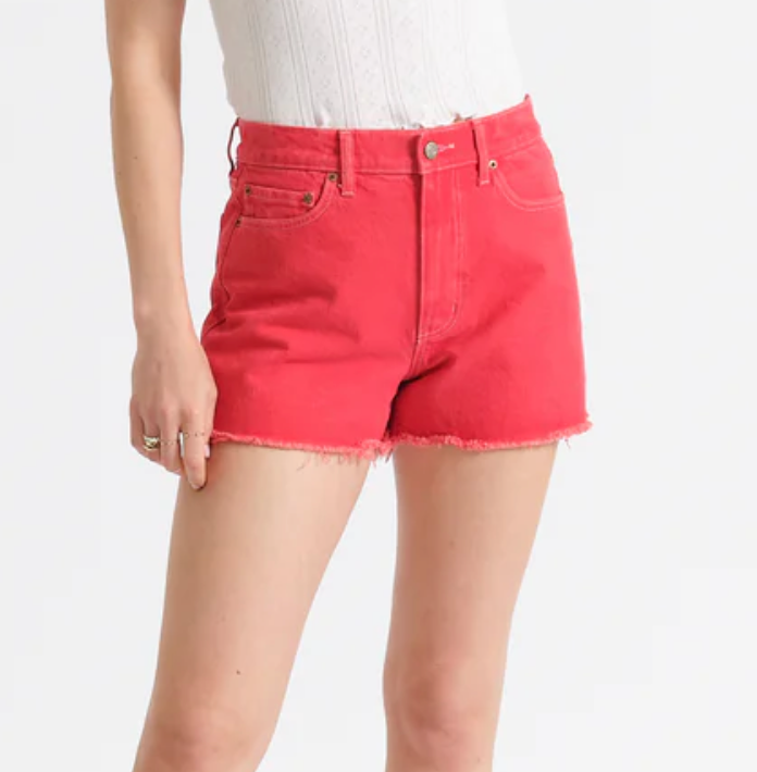 TROUBLEMAKER HIGH RISE SHORT IN CHILI PEPPER