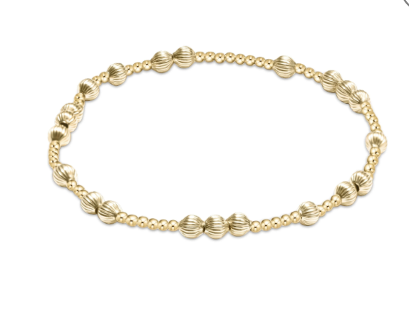 hope unwritten dignity 4mm bead bracelet - gold extends