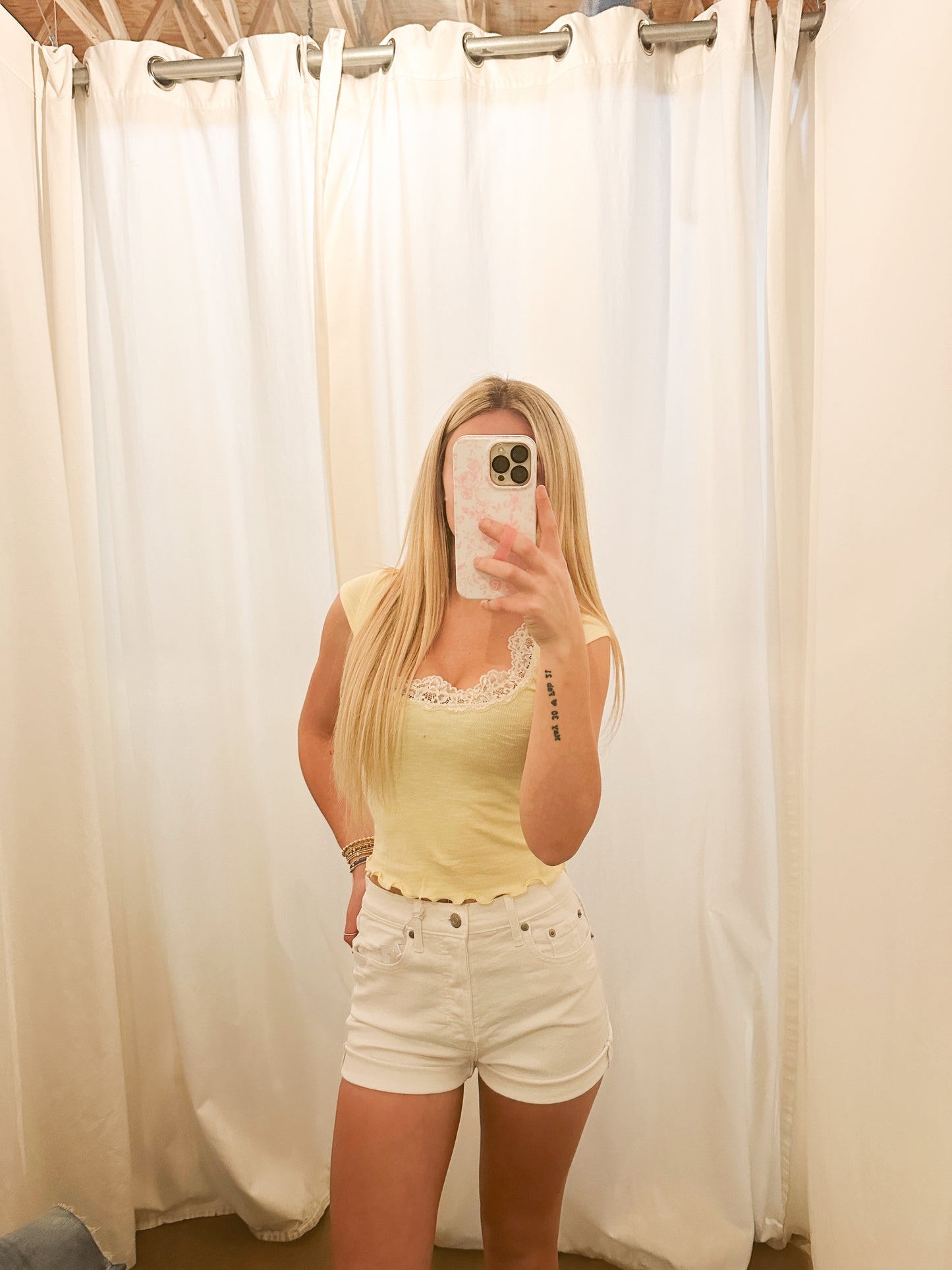 Bottom Line Marshmallow Jean Shorts
