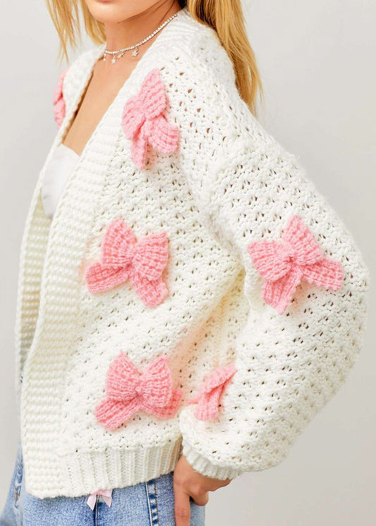 Crochet Bow Cardigan