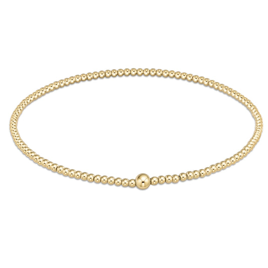 Classic Gold Bangle 2MM Bead Bangle
