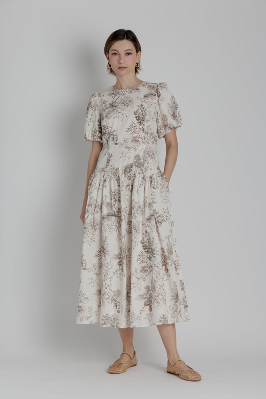 Amberielle Brown Floral Dress