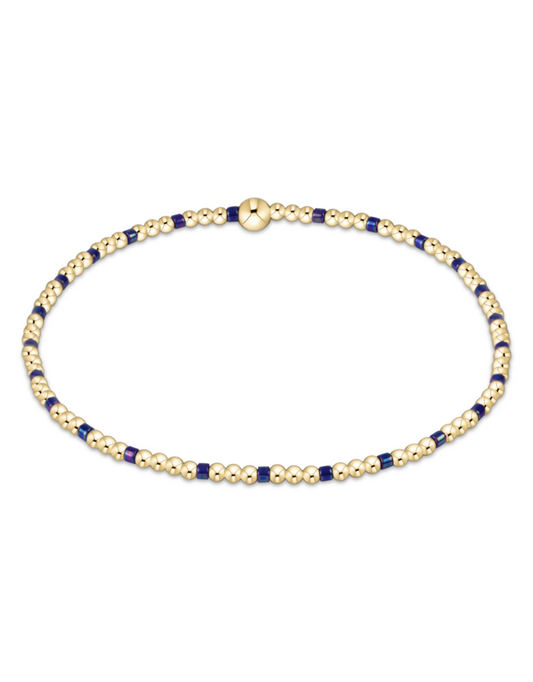 Hope Sincerity 2MM Bracelet - Blue Metallic