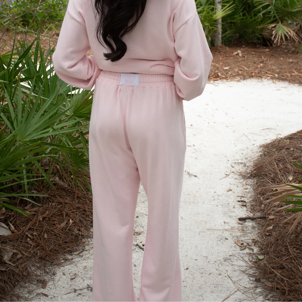 LULU MAC TERRY CLOTH PANTS Light Pink