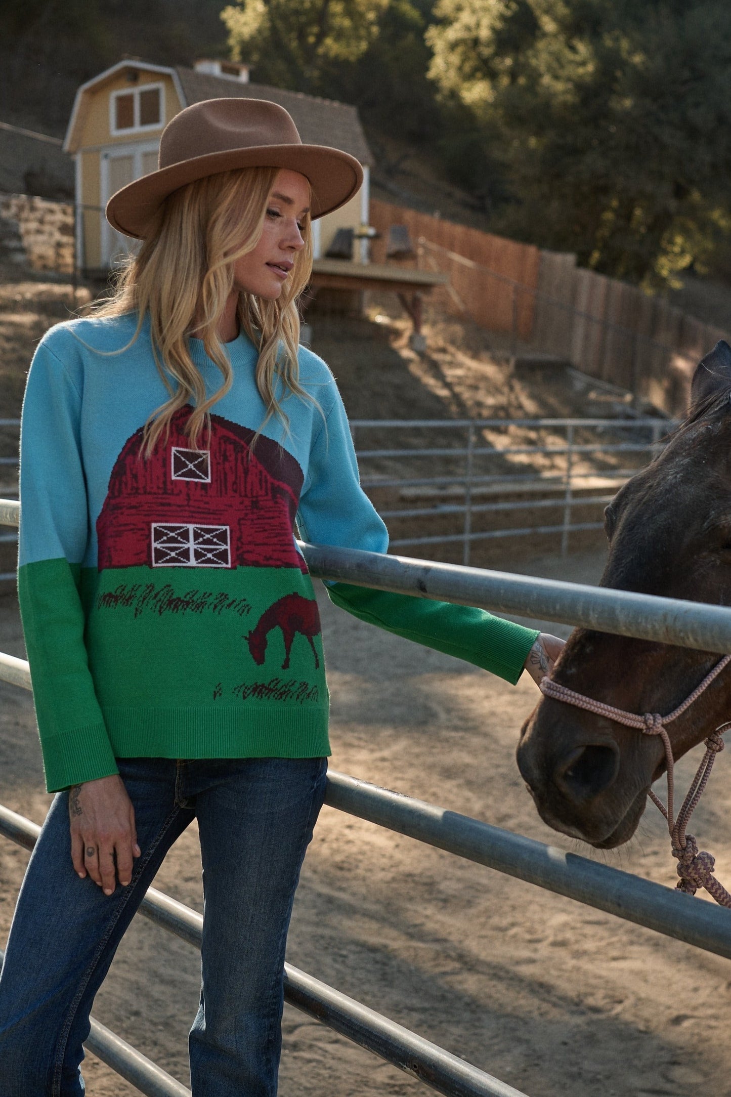 Red Barn Horse Sweater