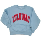 Lulu Mac Baby Blue & Red Sweatshirt