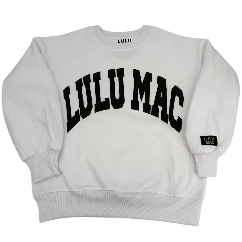 White and Black LuLu Mac Sweatshirt