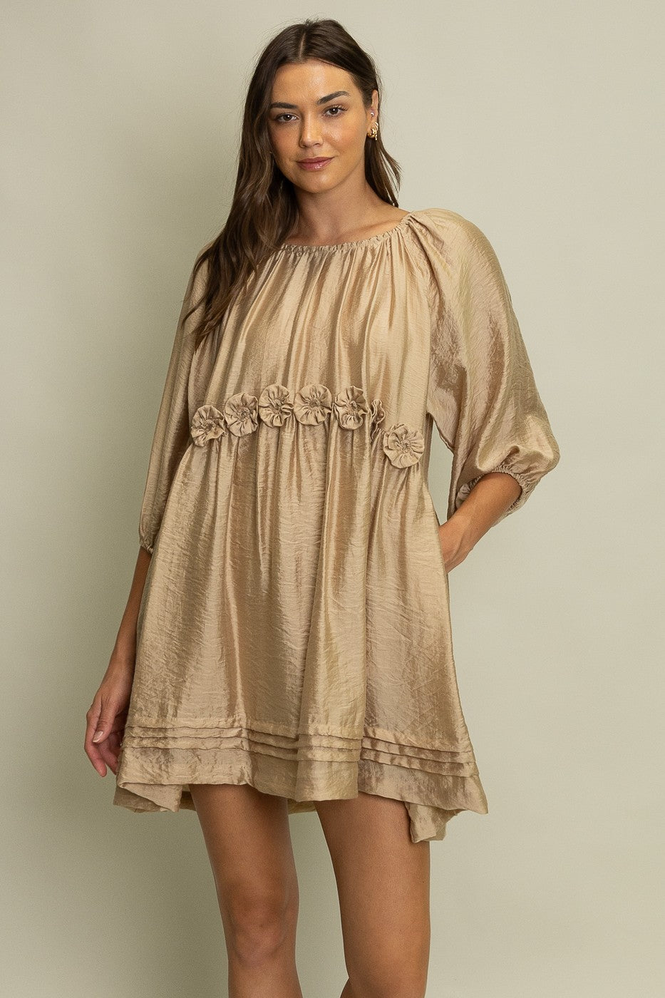 Champagne Flower Dress