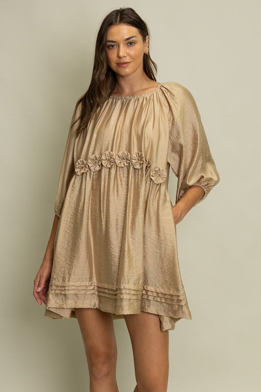 Champagne Flower Dress