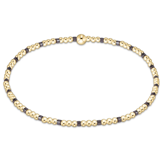 hope sincerity pattern 2mm bead bracelet - taupe with a twist