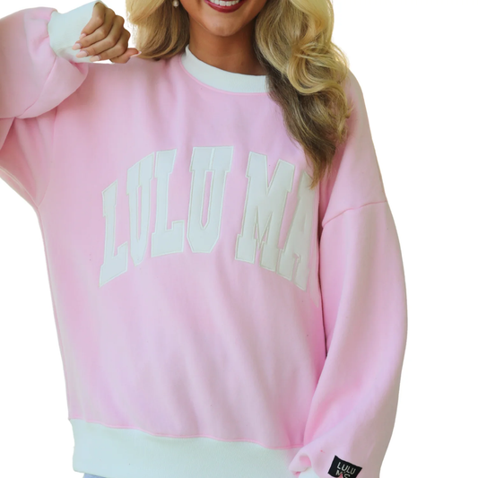 Lulu Mac Pink and White Sweatshirt