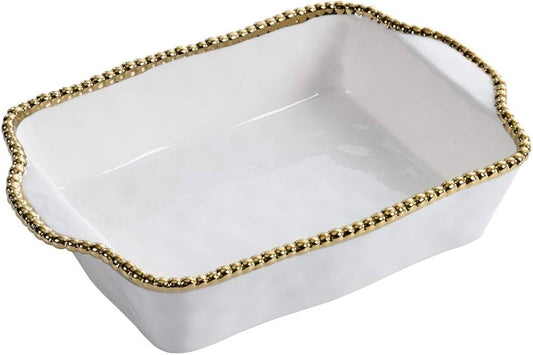 Rectangular Baking Dish White Gold Pampa Bay
