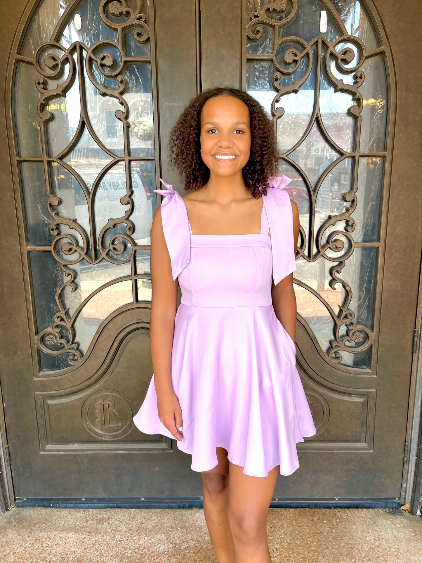 Addie Lavender Mini Dress