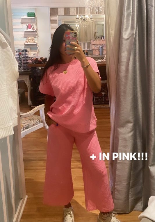 Cozy BubbleGum Cropped Pants