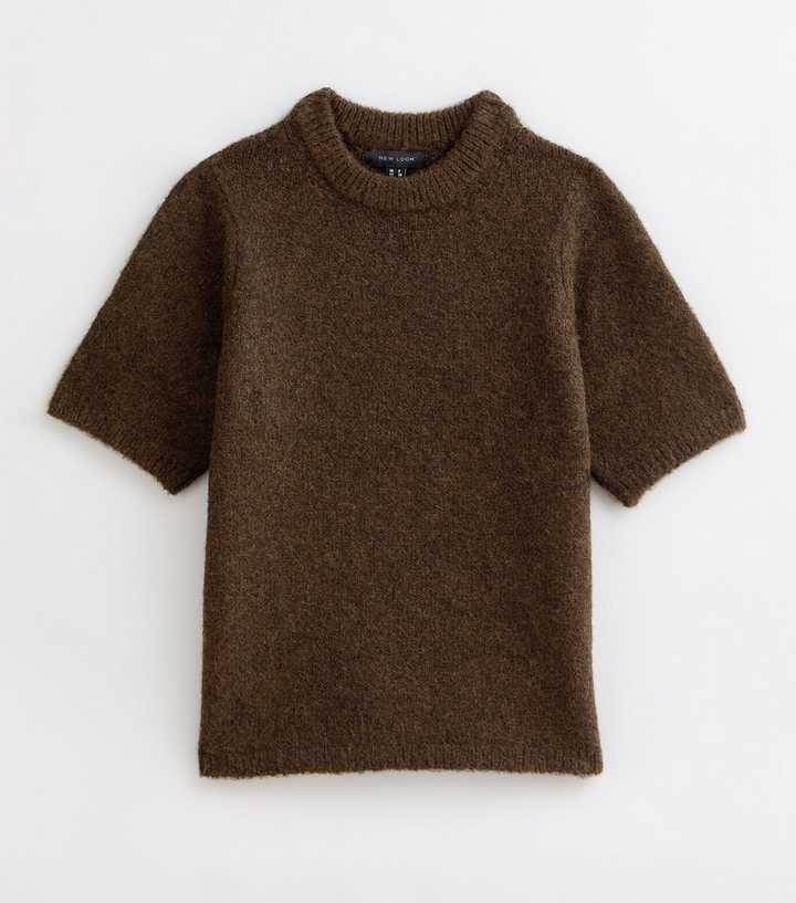 Brown Mock Neck Sweater