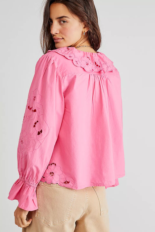 Gumdrop Free People Maisie Cutwork Top