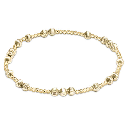 hope unwritten dignity 5mm bead bracelet - gold